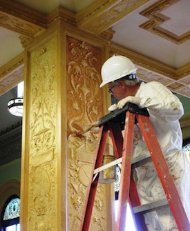 Decorative Paint Restoration: MA State House Library